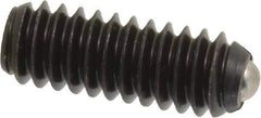 Vlier - 1/4-20, 0.125" Ball Diam, 0.675" Body Length, 0.035" Max Ball Reach, Threaded Ball Plunger - Steel Body, Stainless Steel Ball, 3 Lb Initial End Force, 7 Lb Final End Force - USA Tool & Supply