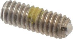 Vlier - 8-32, 0.094" Ball Diam, 0.445" Body Length, 0.025" Max Ball Reach, Threaded Ball Plunger - Stainless Steel Body, Stainless Steel Ball, 0.5 Lb Initial End Force, 1.25 Lb Final End Force, Locking Element - USA Tool & Supply