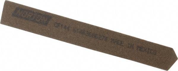 Norton - 4" Long x 1/2" Wide x 1/2" Thick, Aluminum Oxide Sharpening Stone - Triangle, Coarse Grade - USA Tool & Supply