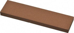 Norton - 4" Long x 1" Wide x 1/4" Thick, Aluminum Oxide Sharpening Stone - Rectangle, Medium Grade - USA Tool & Supply