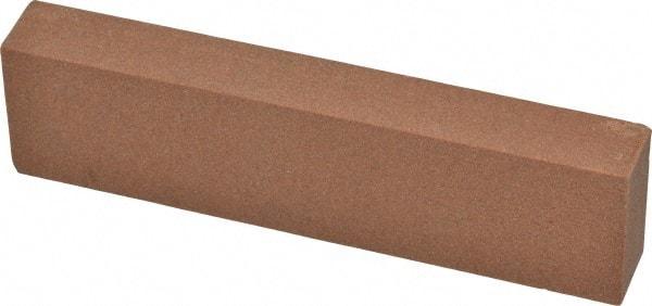 Norton - 4" Long x 1" Wide x 1/2" Thick, Aluminum Oxide Sharpening Stone - Rectangle, Medium Grade - USA Tool & Supply