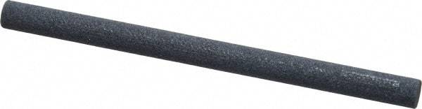 Norton - 4" Long x 1/4" Diam x 1/4" Thick, Silicon Carbide Sharpening Stone - Round, Medium Grade - USA Tool & Supply