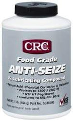 CRC - 16 oz Bottle High Temperature Anti-Seize Lubricant - Aluminum, -65 to 1,800°F, Opaque Off-White, Food Grade, Water Resistant - USA Tool & Supply