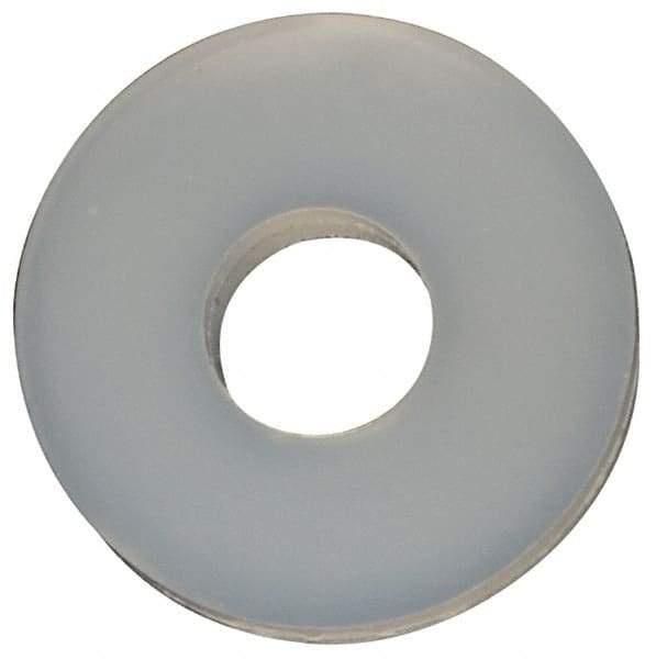 Made in USA - #2 Screw, Grade 6/6 Nylon Standard Flat Washer - 2.29mm ID x 1/4" OD, 0.81mm Thick - USA Tool & Supply