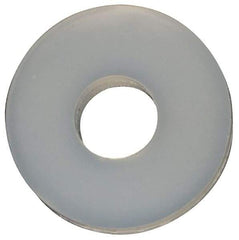 Made in USA - #2 Screw, Grade 6/6 Nylon Standard Flat Washer - 2.29mm ID x 1/4" OD, 0.81mm Thick - USA Tool & Supply