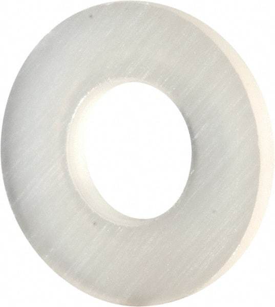 Made in USA - #6 Screw, Grade 6/6 Nylon Standard Flat Washer - 3.56mm ID x 5/16" OD, 0.81mm Thick - USA Tool & Supply
