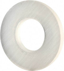 Made in USA - #6 Screw, Grade 6/6 Nylon Standard Flat Washer - 3.56mm ID x 5/16" OD, 0.81mm Thick - USA Tool & Supply