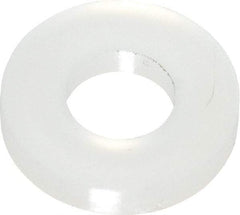 Made in USA - #8 Screw, Grade 6/6 Nylon Standard Flat Washer - 4.34mm ID x 3/8" OD, 1.57mm Thick - USA Tool & Supply