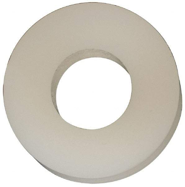 Made in USA - #8 Screw, Grade 6/6 Nylon Standard Flat Washer - 4.34mm ID x 3/8" OD, 2.36mm Thick - USA Tool & Supply