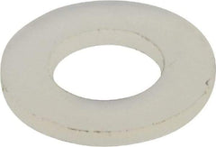 Made in USA - #10 Screw, Grade 6/6 Nylon Standard Flat Washer - 4.93mm ID x 3/8" OD, 0.81mm Thick - USA Tool & Supply