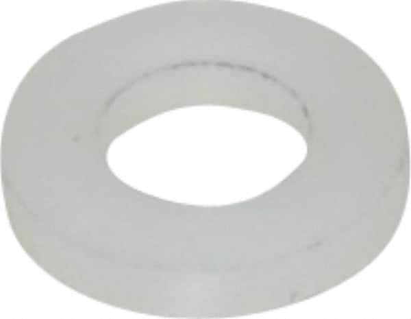 Made in USA - #10 Screw, Grade 6/6 Nylon Standard Flat Washer - 4.93mm ID x 3/8" OD, 1.57mm Thick - USA Tool & Supply