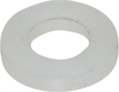 Made in USA - #10 Screw, Grade 6/6 Nylon Standard Flat Washer - 4.93mm ID x 3/8" OD, 1.57mm Thick - USA Tool & Supply