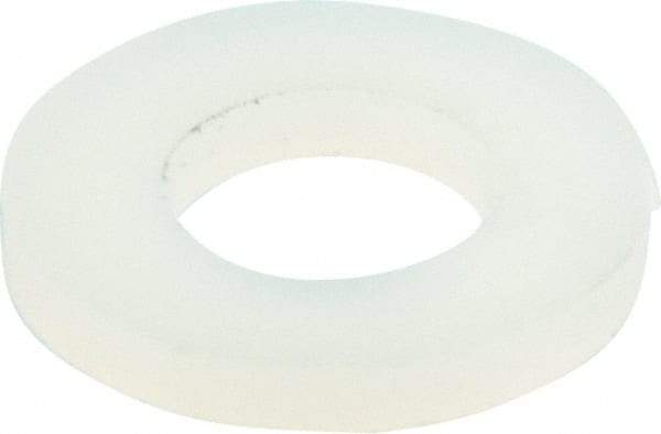 Made in USA - 1/4" Screw, Grade 6/6 Nylon Standard Flat Washer - 6.53mm ID x 1/2" OD, 1.57mm Thick - USA Tool & Supply