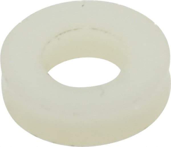 Made in USA - 1/4" Screw, Grade 6/6 Nylon Standard Flat Washer - 6.53mm ID x 1/2" OD, 3.18mm Thick - USA Tool & Supply