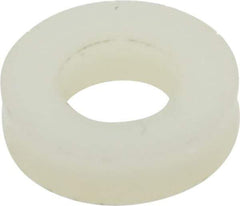 Made in USA - 1/4" Screw, Grade 6/6 Nylon Standard Flat Washer - 6.53mm ID x 1/2" OD, 3.18mm Thick - USA Tool & Supply