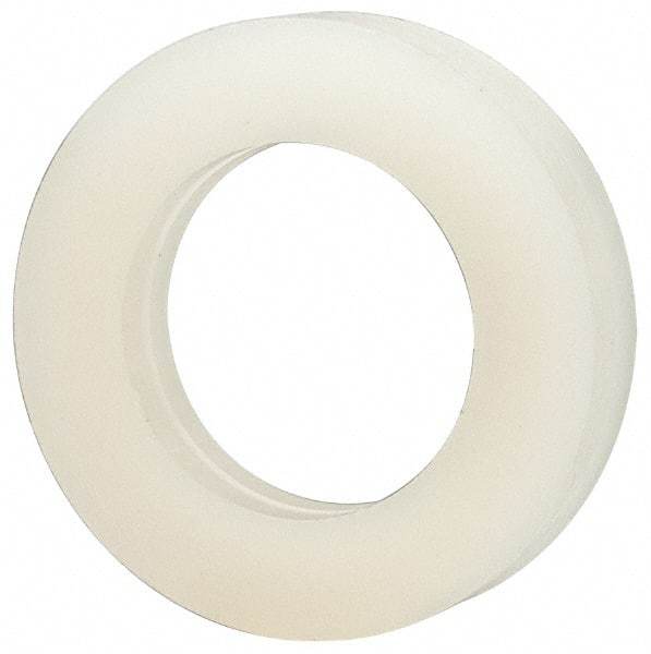 Made in USA - 3/8" Screw, Grade 6/6 Nylon Standard Flat Washer - 9.65mm ID x 5/8" OD, 3.18mm Thick - USA Tool & Supply