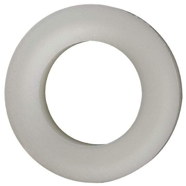 Made in USA - 7/16" Screw, Grade 6/6 Nylon Standard Flat Washer - 11.25mm ID x 3/4" OD, 3.18mm Thick - USA Tool & Supply