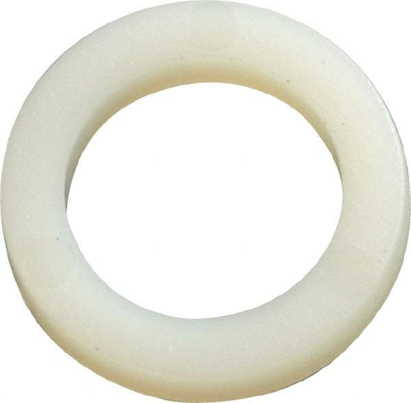 Made in USA - 1/2" Screw, Grade 6/6 Nylon Standard Flat Washer - 12.83mm ID x 3/4" OD, 3.18mm Thick - USA Tool & Supply