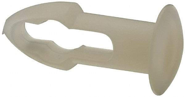 Made in USA - 3/16" Hole Diam, Keyhole Shank, Nylon Panel Rivet - 5/16" Material Thickness, 5/16" Head Diam - USA Tool & Supply