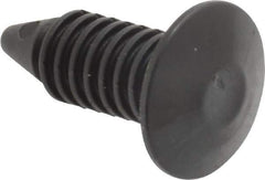 Made in USA - 9/32" Hole Diam, Ratchet Shank, Nylon Panel Rivet - 0.891" Length Under Head, 1/12" to 1/2" Material Thickness, 5/8" Head Diam - USA Tool & Supply