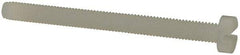 Made in USA - M3x0.50 Metric Coarse, 35mm Length Under Head Slotted Drive Machine Screw - Cheese Head, Grade 6/6 Nylon, Uncoated, Without Washer - USA Tool & Supply