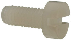 Made in USA - M3.5x0.60 Metric Coarse, 8mm Length Under Head Slotted Drive Machine Screw - Cheese Head, Grade 6/6 Nylon, Uncoated, Without Washer - USA Tool & Supply