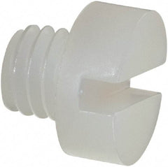 Made in USA - M6x1.00 Metric Coarse, 5mm Length Under Head Slotted Drive Machine Screw - Cheese Head, Grade 6/6 Nylon, Uncoated, Without Washer - USA Tool & Supply