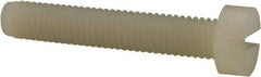 Made in USA - M6x1.00 Metric Coarse, 35mm Length Under Head Slotted Drive Machine Screw - Cheese Head, Grade 6/6 Nylon, Uncoated, Without Washer - USA Tool & Supply