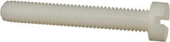 Made in USA - M6x1.00 Metric Coarse, 40mm Length Under Head Slotted Drive Machine Screw - Cheese Head, Grade 6/6 Nylon, Uncoated, Without Washer - USA Tool & Supply