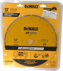 DeWALT - 12" Diam, 1" Arbor Hole Diam, Wet & Dry Cut Saw Blade - Diamond-Tipped, General Purpose Action, Standard Round Arbor - USA Tool & Supply