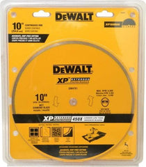 DeWALT - 10" Diam, 5/8" Arbor Hole Diam, Wet & Dry Cut Saw Blade - Diamond-Tipped, Standard Round Arbor - USA Tool & Supply