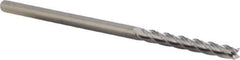 M.A. Ford - 3mm, 25mm LOC, 3mm Shank Diam, 64mm OAL, 4 Flute, Solid Carbide Square End Mill - Single End, Uncoated, 30° Helix, Centercutting, Right Hand Cut, Right Hand Flute, Series 122 - USA Tool & Supply