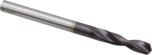 Guhring - 0.1732" 130° Parabolic Flute Powdered Metal Screw Machine Drill Bit - FIREX Finish, Right Hand Cut, 0.9449" Flute Length, 2.2835" OAL, Standard Point, Straight Shank - USA Tool & Supply