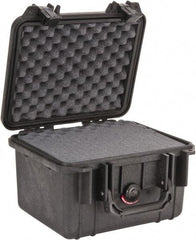 Pelican Products, Inc. - 9-11/16" Wide x 9-11/16" Deep x 6-7/8" High, Clamshell Hard Case - Black, Polypropylene - USA Tool & Supply