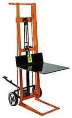 Wesco Industrial Products - 750 Lb Capacity, 54" Lift Height, Hydraulic Platform Base Manually Operated Lift - 54" Minimum Operating Height - USA Tool & Supply