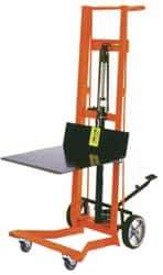 Wesco Industrial Products - 750 Lb Capacity, 54" Lift Height, Hydraulic Platform Base Manually Operated Lift - 54" Minimum Operating Height - USA Tool & Supply