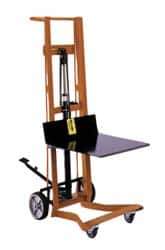 Wesco Industrial Products - 750 Lb Capacity, 54" Lift Height, Hydraulic Platform Base Manually Operated Lift - 54" Minimum Operating Height - USA Tool & Supply