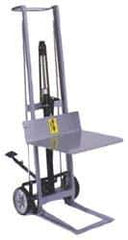 Wesco Industrial Products - 750 Lb Capacity, 54" Lift Height, Hydraulic Platform Base Manually Operated Lift - 54" Minimum Operating Height - USA Tool & Supply