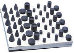 Grier Abrasives - 50 Piece Aluminum Oxide Vitrified Mounted Stone Abrasive Point Set - Includes Shapes A2, A5, A12, A37, A38, W185, W186, W187, W205 & W209 - USA Tool & Supply