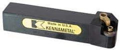 Kennametal - MRGN, Left Hand Cut, 15° Lead Angle, 1-1/2" Shank Height x 1-1/2" Shank Width, Negative Rake Indexable Turning Toolholder - 6" OAL, RN..64 Insert Compatibility, Series Kenloc - USA Tool & Supply