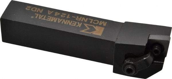 Kennametal - MCLN, Right Hand Cut, 5° Lead Angle, 3/4" Shank Height x 3/4" Shank Width, Negative Rake Indexable Turning Toolholder - 4" OAL, CN..43. Insert Compatibility, Series Kenloc - USA Tool & Supply