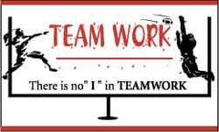 NMC - Team Work - There Is No "I" in Teamwork, 60 Inch Long x 36 Inch High, Safety Banner - Polyethylene, English, Printed on 1 Side - USA Tool & Supply