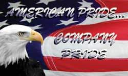 NMC - American Pride - Company Pride, 60 Inch Long x 36 Inch High, Safety Banner - Polyethylene, English, Printed on 1 Side - USA Tool & Supply