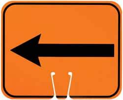 NMC - Left Arrow (Graphic), Plastic Fire and Exit Sign - 12-3/4" Wide x 10-1/2" High - USA Tool & Supply