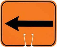 NMC - Left Arrow (Graphic), Plastic Fire and Exit Sign - 12-3/4" Wide x 10-1/2" High - USA Tool & Supply