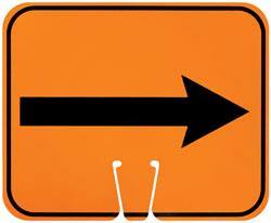 NMC - Right Arrow (Graphic), Plastic Fire and Exit Sign - 12-3/4" Wide x 10-1/2" High - USA Tool & Supply