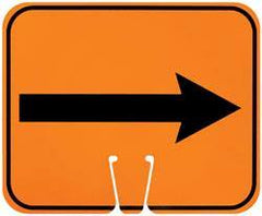 NMC - Right Arrow (Graphic), Plastic Fire and Exit Sign - 12-3/4" Wide x 10-1/2" High - USA Tool & Supply