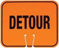 NMC - "Detour", 10-1/2" Long x 12-3/4" Wide, Rigid Plastic Safety Sign - Rectangle, Use for Accident Prevention - USA Tool & Supply