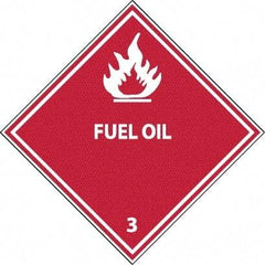 NMC - Fuel Oil DOT Shipping Label - 4" High x 4" Wide - USA Tool & Supply