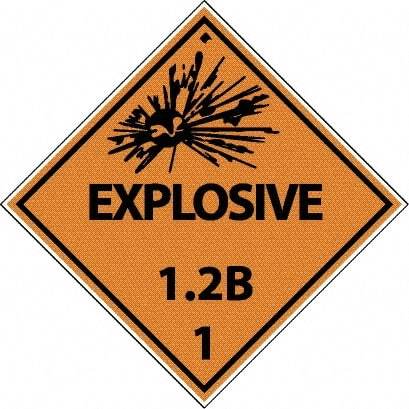 NMC - Explosive 1.2B Shipping Label - 4" High x 4" Wide - USA Tool & Supply